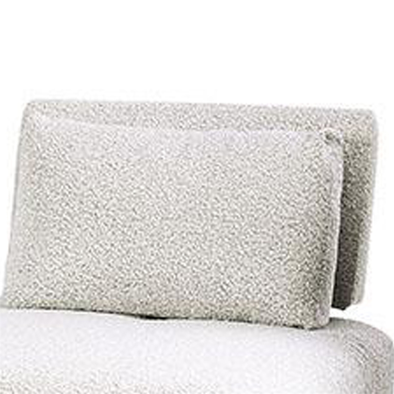 Pemberly Row Modular 2 Seat Sofa Small Ottoman in Light Gray Adjustable Back