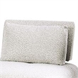 Pemberly Row Modular 2 Seat Sofa Small Ottoman in Light Gray Adjustable Back