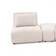 Pemberly Row Modular Curved 3 Seat Sofa in Light Brown Boucle Adjustable Backs