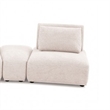 Pemberly Row Modular Curved 3 Seat Sofa in Light Brown Boucle Adjustable Backs