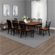 Pemberly Row 7 Pc Dining Table Chair Set Extendable 60 to 78