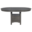 Pemberly Row 5 Piece Dining Set in Gray 4 Padded Chairs Expandable Leaf