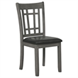 Pemberly Row 5 Piece Dining Set in Gray 4 Padded Chairs Expandable Leaf
