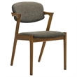 Pemberly Row 5 Piece Dining Table and 4 Chair Set in Gray and Walnut Brown