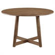 Pemberly Row 5 Pc Dining Table and 4 Chair Set Open Curved Back in Walnut Brown