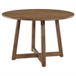 Pemberly Row 5 Pc Dining Table and 4 Chair Set Open Curved Back in Walnut Brown
