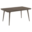 Pemberly Row 5 Piece Dining Table and 4 Chair Set in Walnut Brown Molded Trim