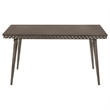 Pemberly Row 5 Piece Dining Table and 4 Chair Set in Walnut Brown Molded Trim