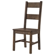 Pemberly Row 5 Piece Dining Table Set in Golden Brown 4 Side Chairs Beige Seats
