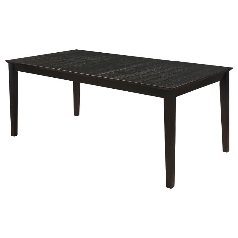 Pemberly Row 7 Piece Extendable Dining Table and 6 Chair Set in Black and Ivory