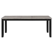 Pemberly Row 5 Piece Extendable Dining Table with 4 Chairs Farmhouse Gray Black