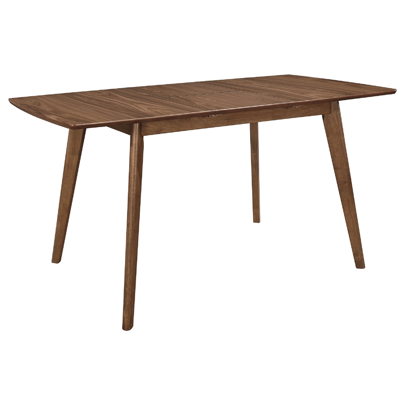 Pemberly Row 5 Piece Extendable Dining Table and 4 Chairs in Walnut Brown Gray
