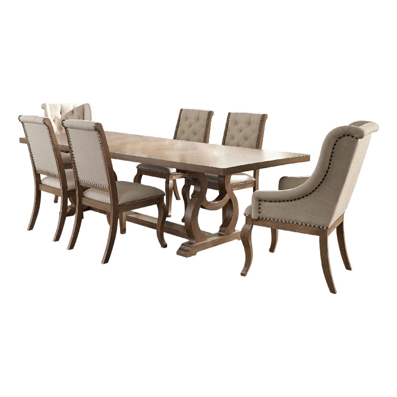 Pemberly Row 7Pc Dining Table Set 84 to 104
