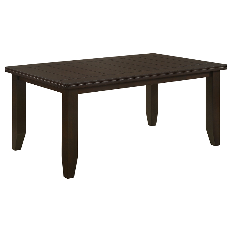 Pemberly Row 6 Piece Dining Table 4 Chairs and Bench Set Brown Faux Leather
