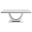 Pemberly Row 5 Piece Dining Table Set Modern Gray Faux Marble Top 4 Side Chairs