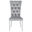 Pemberly Row 5 Piece Dining Table Set Modern Gray Faux Marble Top 4 Side Chairs