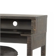 Pemberly Row 74 Inch Console Table with 3 Compartments in Dark Brown