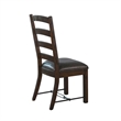 Pemberly Row 19 Inch Dining Side Chair Set of 2 in Fabric and Dark Brown