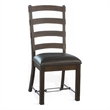 Pemberly Row 19 Inch Dining Side Chair Set of 2 in Fabric and Dark Brown