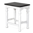 Pemberly Row Counter Height Stool Set of 2 in White and Dark Brown Wood