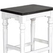 Pemberly Row Counter Height Stool Set of 2 in White and Dark Brown Wood