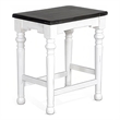 Pemberly Row Counter Height Stool Set of 2 in White and Dark Brown Wood