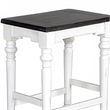 Pemberly Row Counter Height Stool Set of 2 in White and Dark Brown Wood