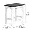 Pemberly Row Counter Height Stool Set of 2 in White and Dark Brown Wood