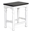 Pemberly Row Counter Height Stool Set of 2 in White and Dark Brown Wood