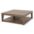 Pemberly Row 48 Inch Coffee Table with Caster Wheels in Light Brown