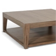 Pemberly Row 48 Inch Coffee Table with Caster Wheels in Light Brown