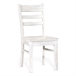 Pemberly Row Dining Chair Set of 2 with Ladderback Design in Off White