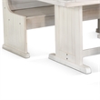 Pemberly Row 4pc Breakfast Nook Set with Dining Table and Corner Bench in White