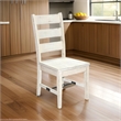 Pemberly Row Dining Chair Set of 2 Ladderback with Turnbuckle in Off White