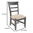 Pemberly Row Side Dining Chair Set of 2 with Metal Turnbuckle in Black
