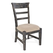 Pemberly Row Side Dining Chair Set of 2 with Metal Turnbuckle in Black