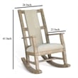 Pemberly Row Rocking Chair with Cushion Seat and Back in Brown Mindy Wood