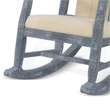 Pemberly Row Rocking Chair with Cushion Seat and Back in Blue Mindy Wood