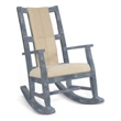 Pemberly Row Rocking Chair with Cushion Seat and Back in Blue Mindy Wood
