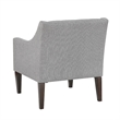 Pemberly Row Button Tufted Accent Armchair in Light Gray Polyester Brown Legs