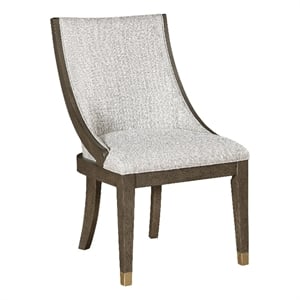 Pemberly Row Armchair Set of 2 Semi Deconstructed in Beige with Gold Metal