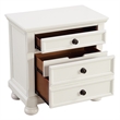 Pemberly Row 4 Piece Queen Size Bedroom Set in White with Bronze Accents