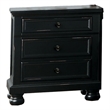 Pemberly Row 4 Piece Queen Size Bedroom Set in Black with Bronze Accents