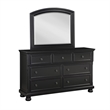 Pemberly Row 4 Piece Queen Size Bedroom Set in Black with Bronze Accents