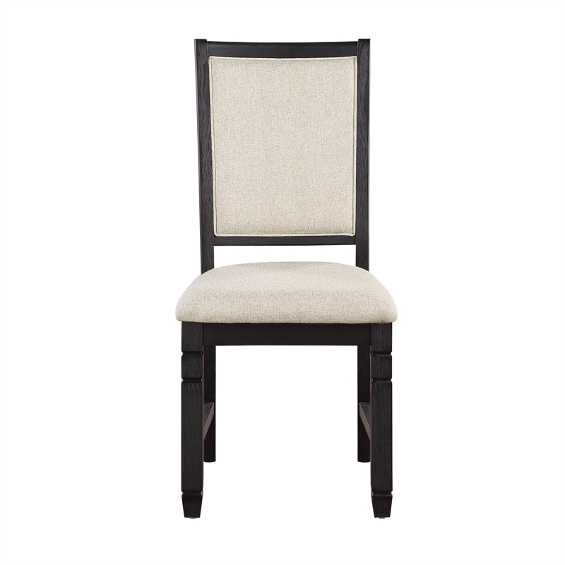 Pemberly Row 24 Inch Side Dining Chairs Set of 2 with Cushioned Curved Back