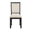 Pemberly Row 24 Inch Side Dining Chairs Set of 2 with Cushioned Curved Back