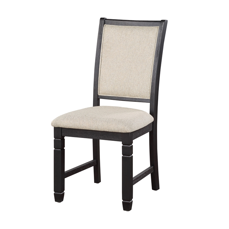 Pemberly Row 24 Inch Side Dining Chairs Set of 2 with Cushioned Curved Back