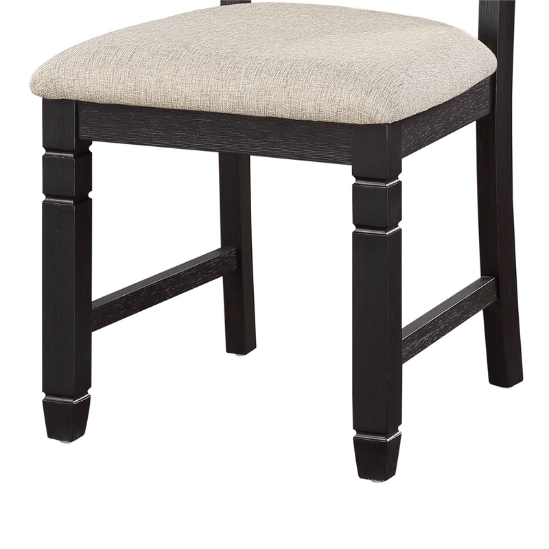 Pemberly Row 24 Inch Side Dining Chairs Set of 2 with Cushioned Curved Back