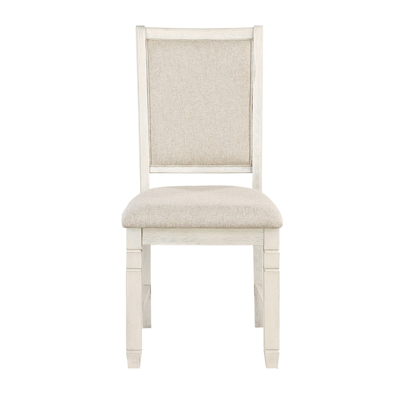 Pemberly Row 24 Inch Side Dining Chairs Set of 2 with Curved Back Cushioned