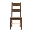 Pemberly Row 22 Inch Side Dining Chairs Set of 2 Ladder Back in Rubberwood